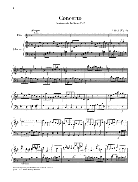 cpe bach flute concerto d minor pdf free